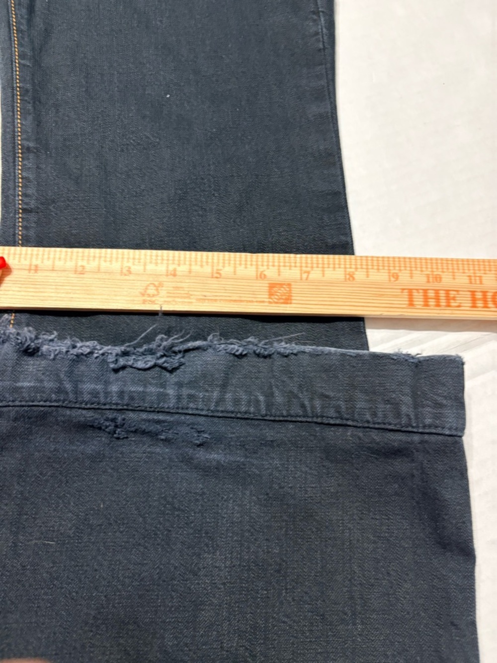 Dojo 7 For All Mankind Jeans Low Rise Flare Leg Dark Wash 28 Made in USA‎ - Picture 8 of 13